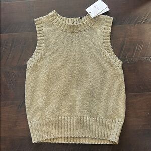 NWT soeur Namaste Champagne Sparkle Top Sleeveless sweater